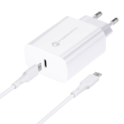 Ładowarka sieciowa Forcell - PD i QC 25W + kabel USB C