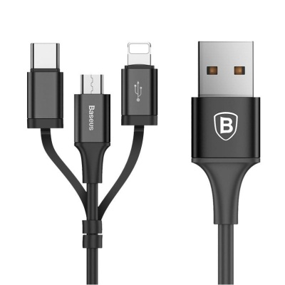 Kabel USB Baseus Excellent 3w1 - 120 cm, 2A Fast Charging