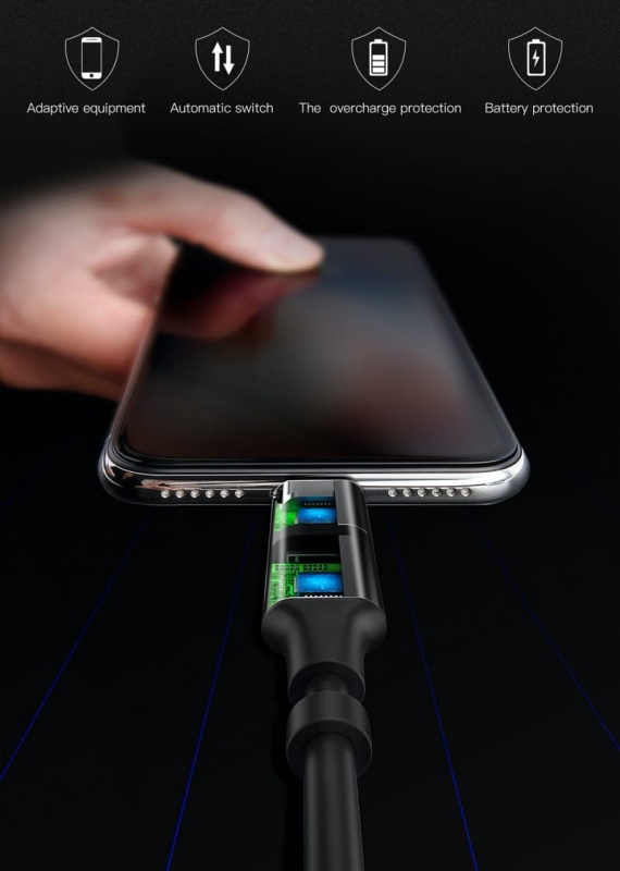 Kabel USB Baseus Excellent 3w1 - 120 cm, 2A Fast Charging