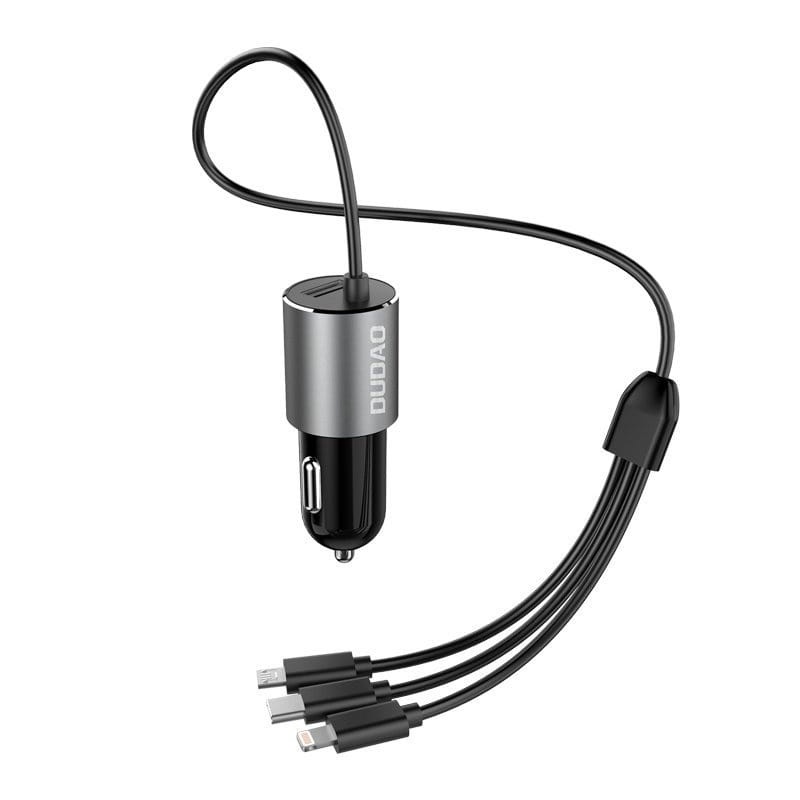 Ładowarka samochodowa DUDAO 3w1 - 3.4A + kabel