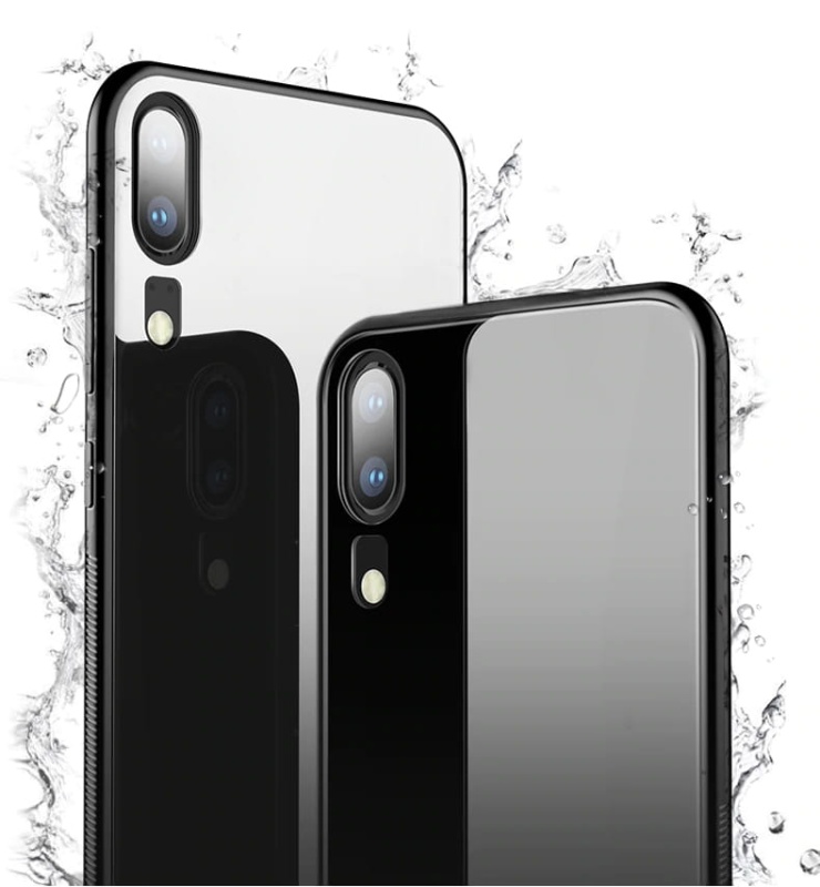 Etui Pure Glass do Huawei P30 - czarny