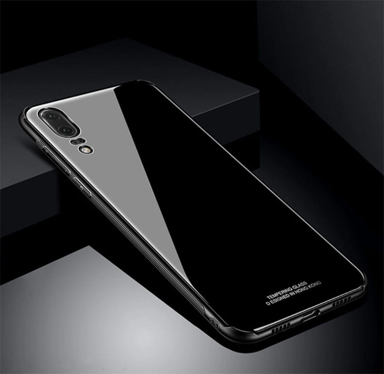 Etui Pure Glass do Huawei P30 - czarny