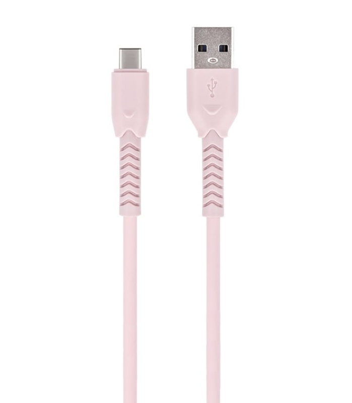 Kabel MaxLife USB Typ C Fast Charging - 1m - 3A - różowy