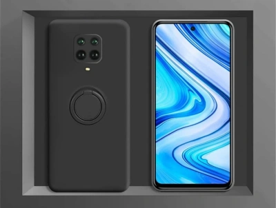 Etui Ring Fiber do Xiaomi Redmi Note 9s - Czarny