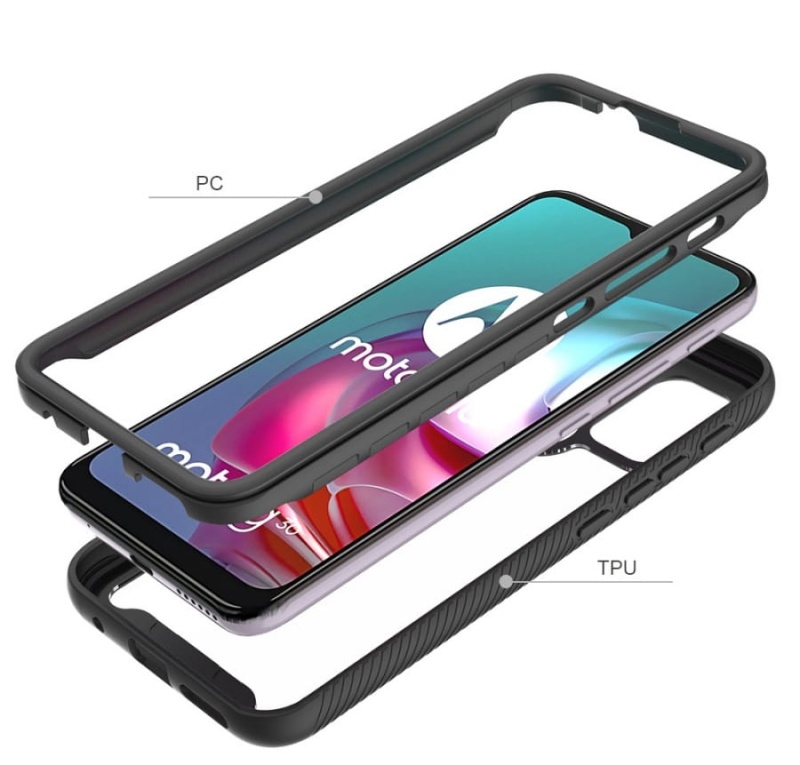Etui pancerne 2w1 Armor do Motorola G30 - czarny