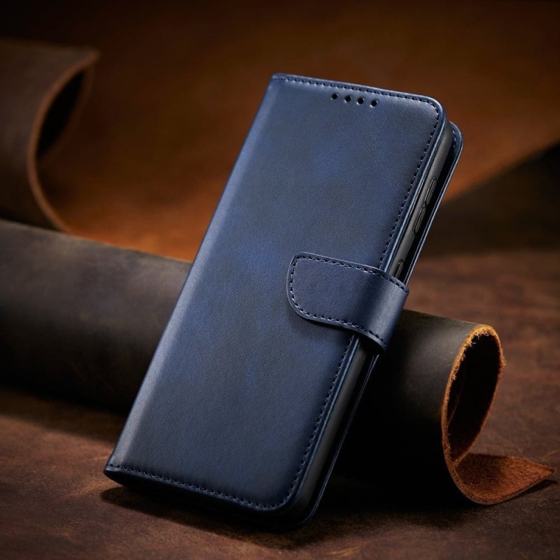 Etui Leather Wallet do Samsung Galaxy S21 - Granatowy