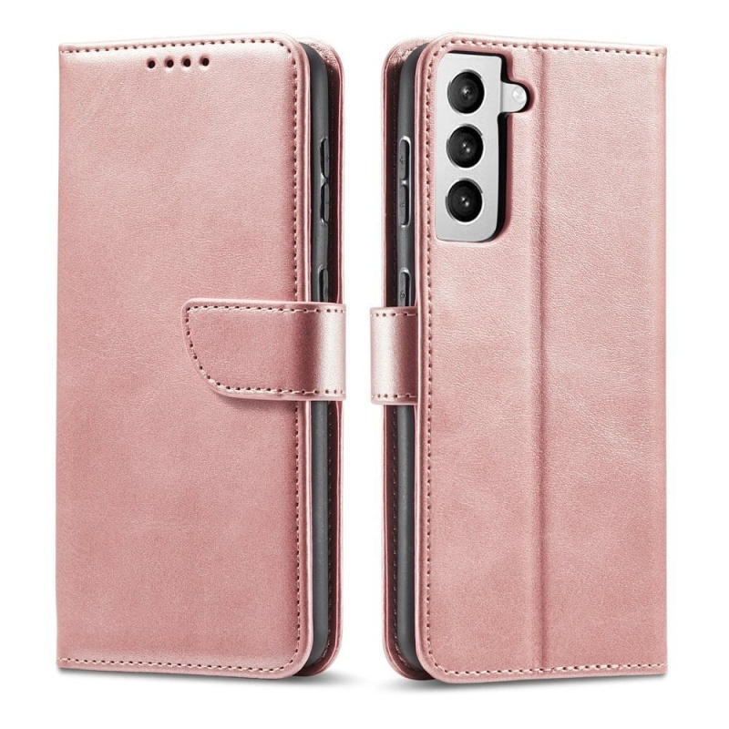 Etui Leather Wallet do Samsung Galaxy S21 - Różowy