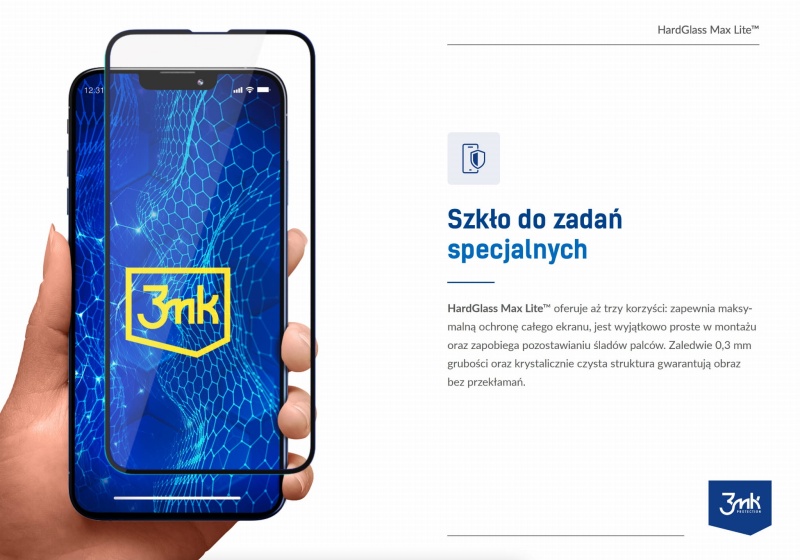 Szkło 3mk Hard Glass Max Lite Apple iPhone 13 Pro