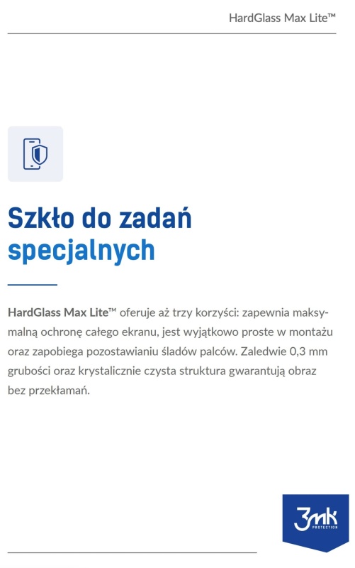 Szkło 3mk Hard Glass Lite do Xiaomi Redmi 10C
