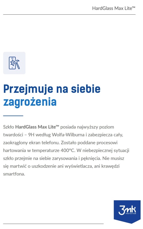 Szkło 3mk Hard Glass Lite do Xiaomi Redmi 10C