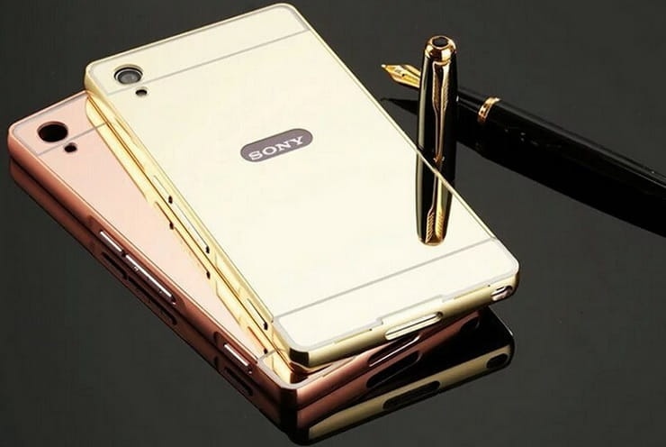 Etui Mirror Case Sony Xperia M4 Aqua - Czarny