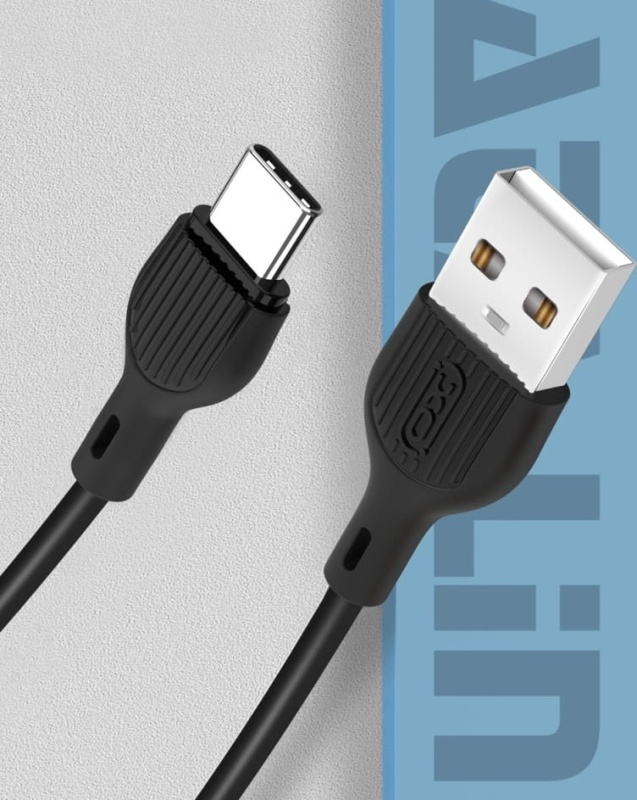 Kabel XO NB200 USB - C - 2m - 2.1A - Czarny