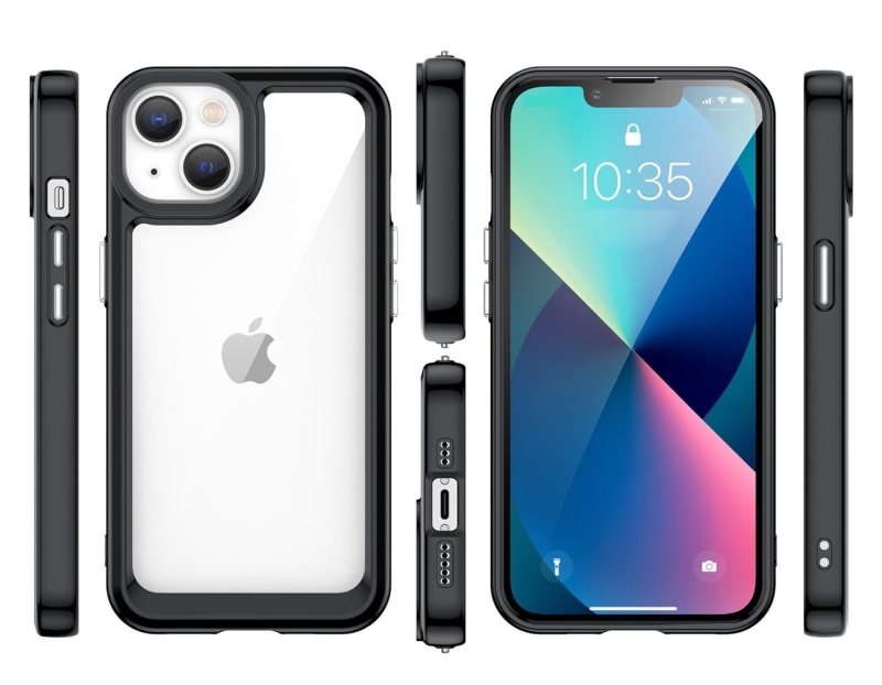 Etui Outer Hybrid do Apple iPhone 14 - Czarny
