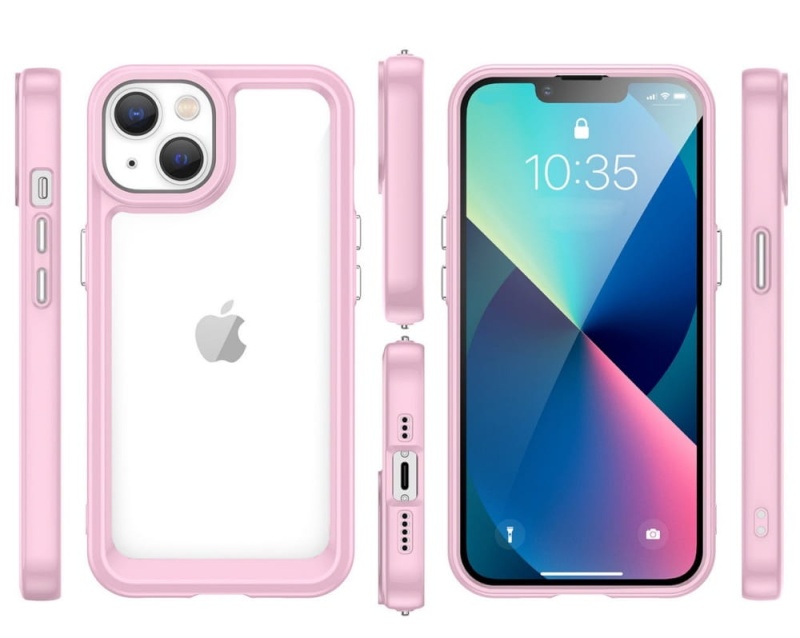 Etui Outer Hybrid do Apple iPhone 14 - Różowy