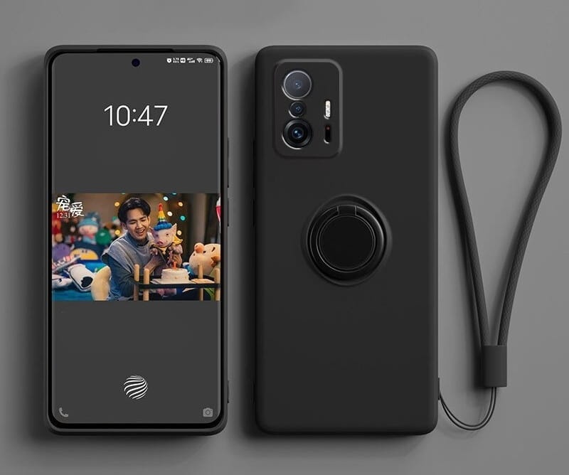 Etui Ring Fiber do Xiaomi 11T Pro - Czarny