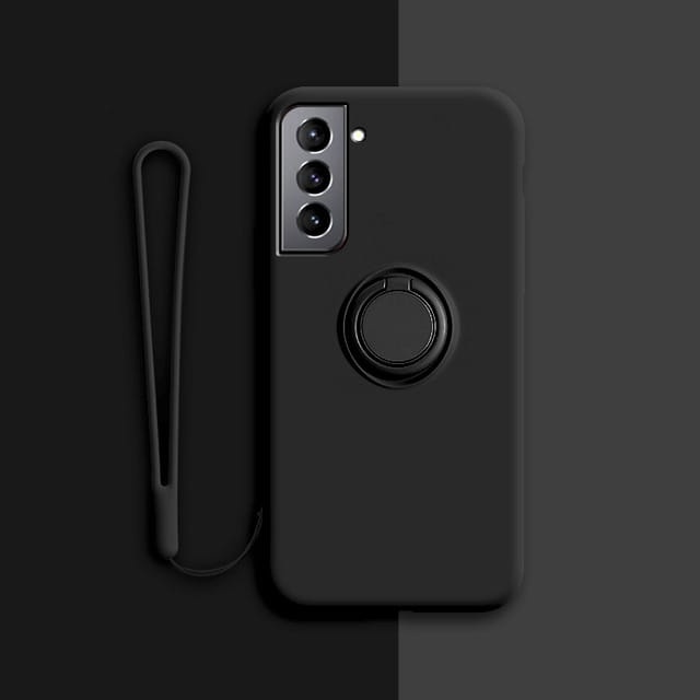 Etui Ring Fiber do Samsung Galaxy S22 - Czarny
