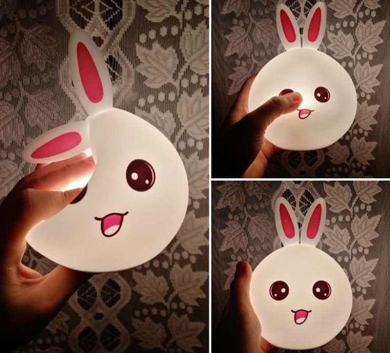 Silikonowa lampka nocna dla dziecka Rabbit