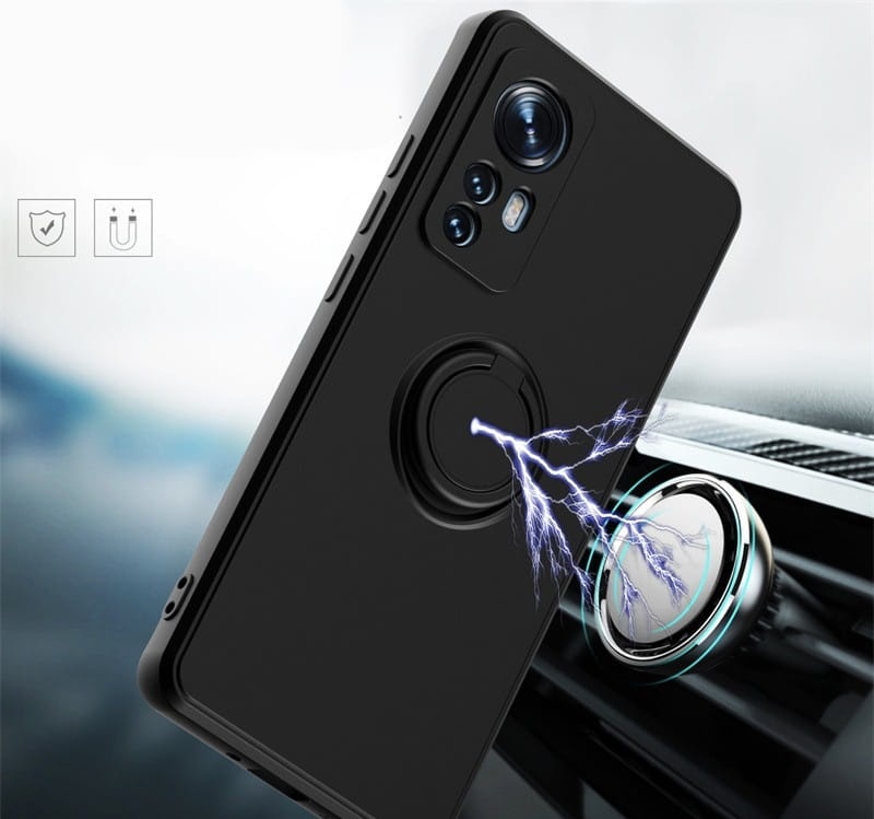 Etui Ring Fiber do Xiaomi Redmi Note 12S - Czarny