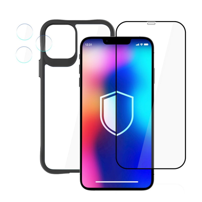 Etui + 2x szkło do Apple iPhone 12 - 3mk Comfort Set 4 in 1