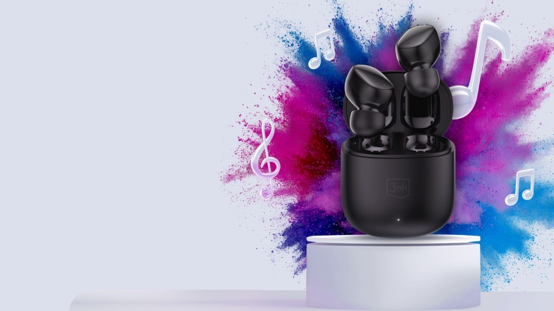 Słuchawki bezprzewodowe 3mk FlowBuds Black