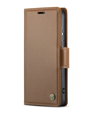 Etui CaseMe Leather do Samsung Galaxy S23 Plus - Brąz