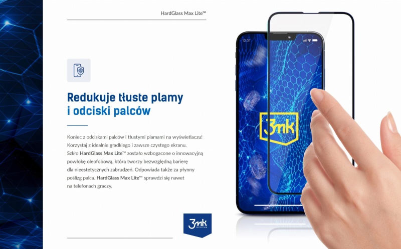 zkło 3mk HardGlass Max Lite do Samsung Galaxy M34 5G