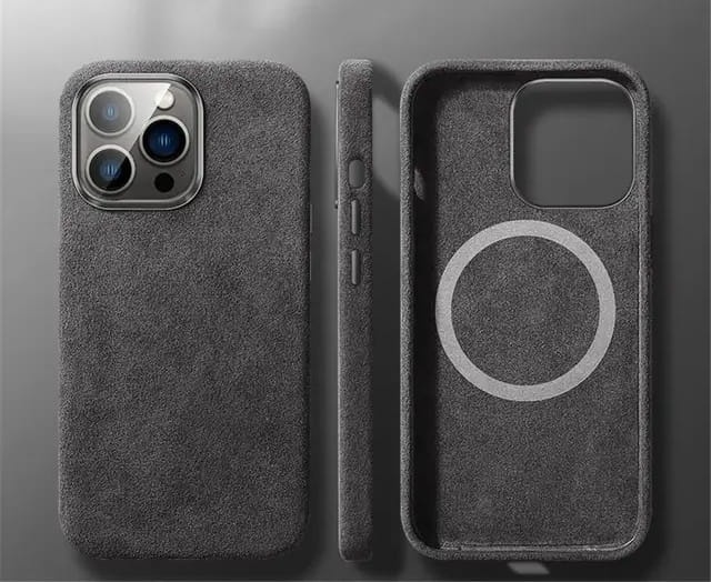 Etui Alcantare Mag Safe do Apple iPhone 13