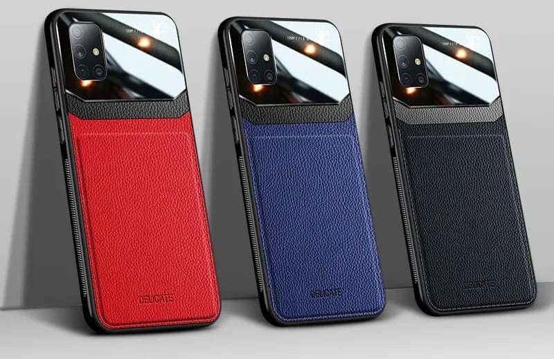 Etui Leather Glass do Samsung Galaxy A51 - 4 kolory