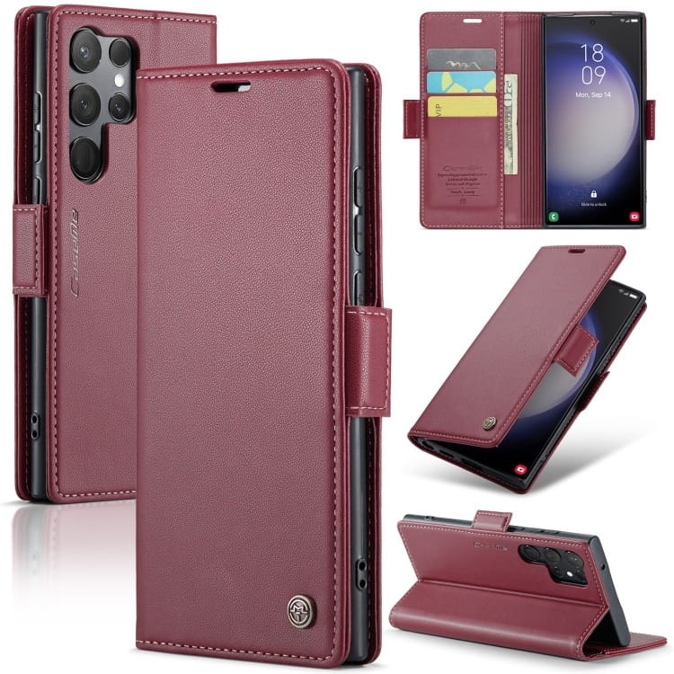 Etui CaseMe Leather do Samsung Galaxy S23 Ultra - 3 kolory