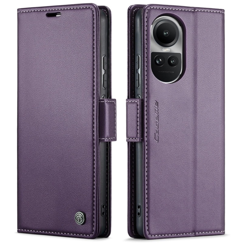 Etui CaseMe Leather do Oppo Reno 10 / 10 Pro - Fioletowy