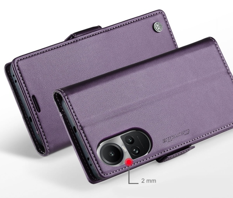 Etui CaseMe Leather do Oppo Reno 10 / 10 Pro - Fioletowy