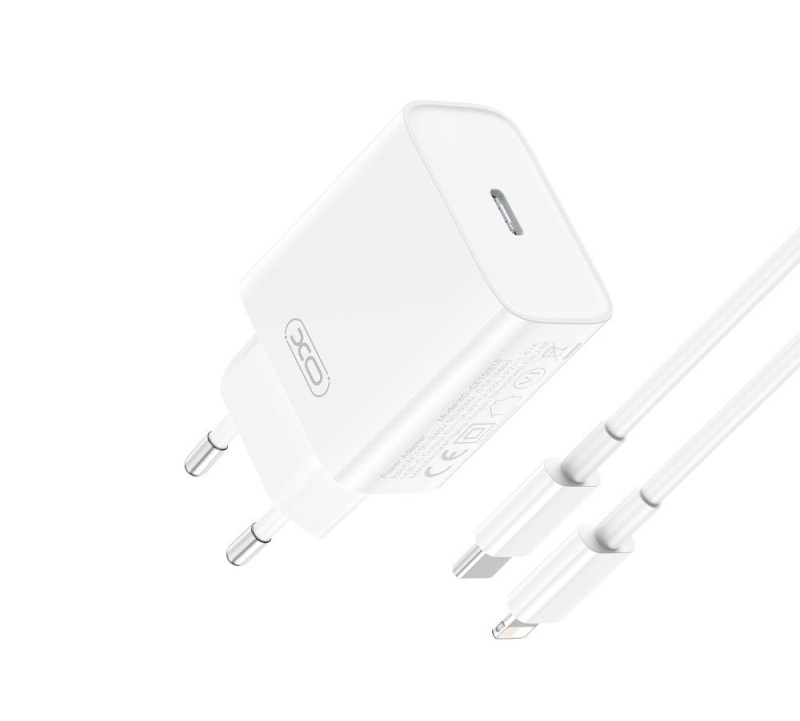 Ładowarka sieciowa XO CE15 - PD 20W + kabel do iPhone
