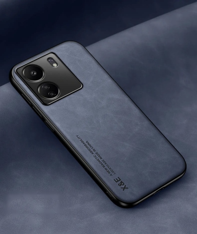 Etui X&E Leather Magnetic do Xiaomi Redmi 13C - Zielony