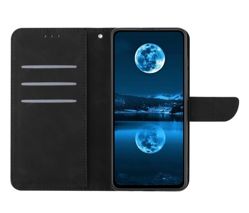 Etui - Futerał Silky Wallet do Motorola Moto G72 - Czarny