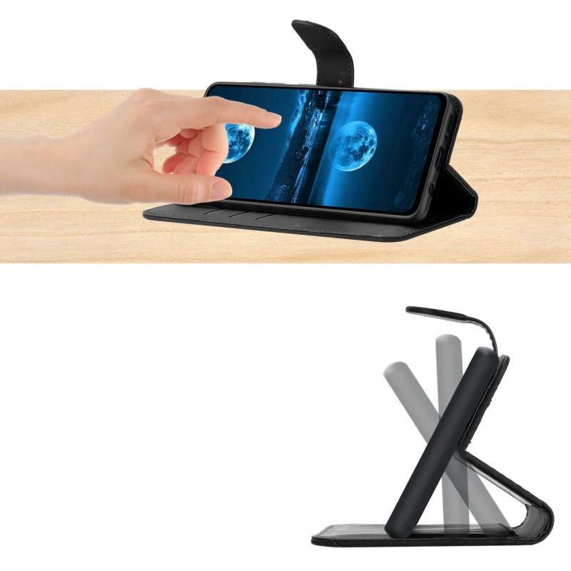 Etui - Futerał Silky Wallet do Motorola Moto G72 - Czarny