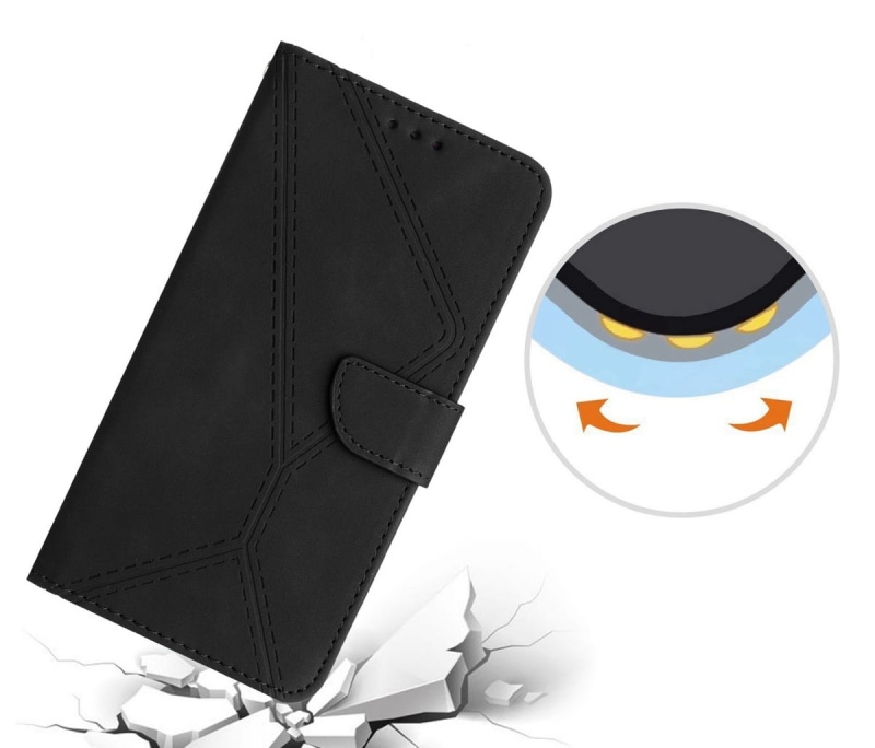 Etui - Futerał Silky Wallet do Motorola Moto G72 - Czarny