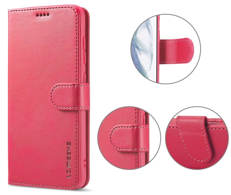 Etui skórzane iMeeke Wallet do Samsung Galaxy S24 - Różowy
