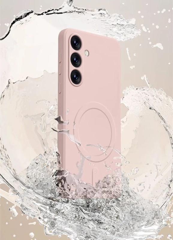 Etui Liquid Mag Safe Case do Samsung Galaxy S24 FE - Różowy