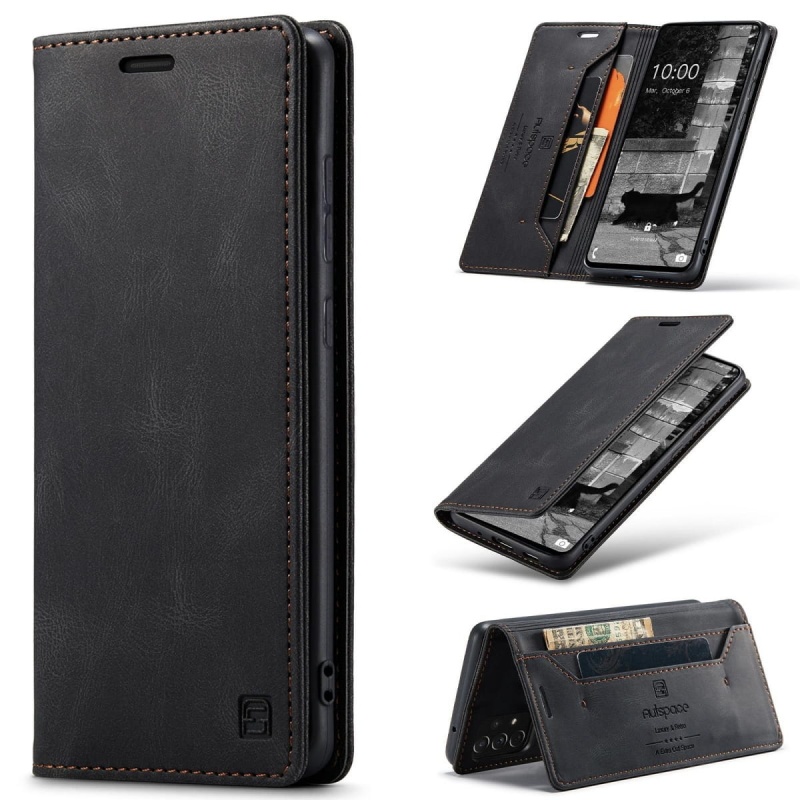 Etui z klapką - futerał AutSpace Premium do Xiaomi 14T - Bordowy