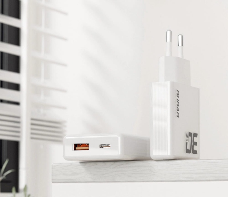 Ładowarka sieciowa Dudao A30EU - 2x USB - PD 30W GaN