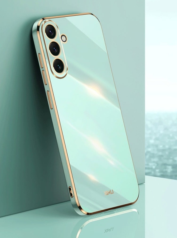 Etui XINLI Gold do Samsung Galaxy S24 FE - Zielony