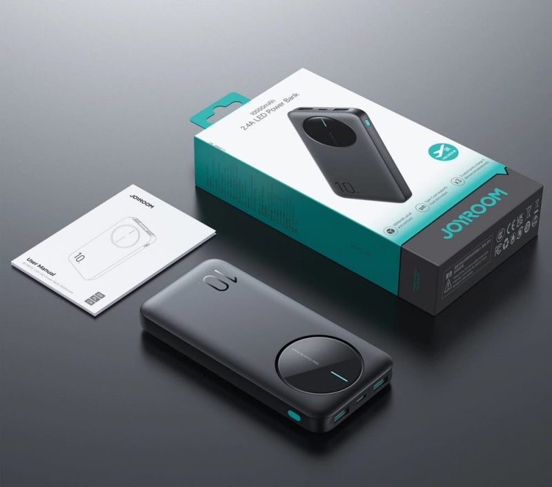 PowerBank Joyroom JR-PBF12 - 10 000mAh - 2.4A - 3x USB - Czarny