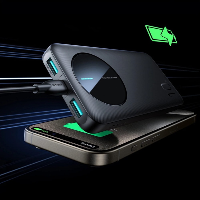 PowerBank Joyroom JR-PBF12 - 10 000mAh - 2.4A - 3x USB - Czarny