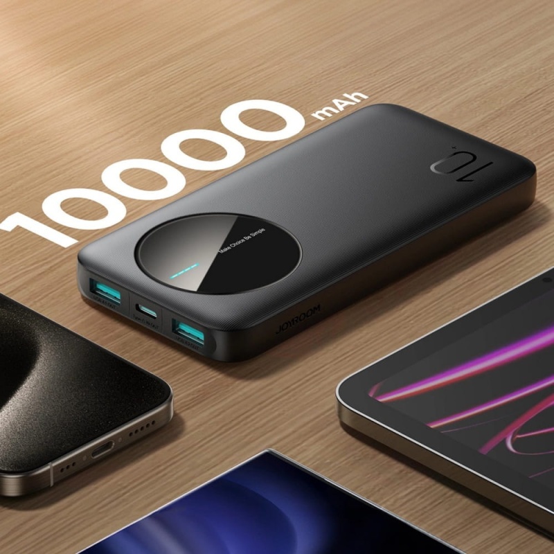 PowerBank Joyroom JR-PBF12 - 10 000mAh - 2.4A - 3x USB - Czarny