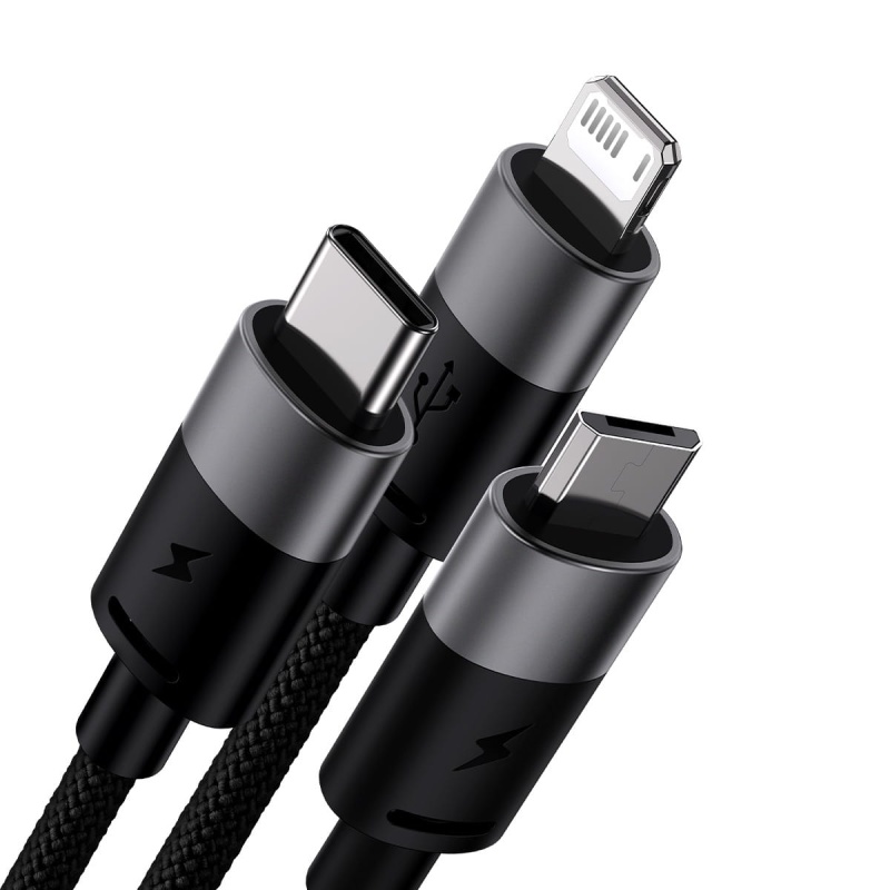 Kabel USB-C Baseus StarSpeed 3w1 - 3.5A - 1,2m