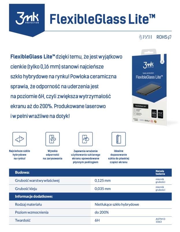 Szkło 3mk FlexGlass Lite do Apple iPhone 13
