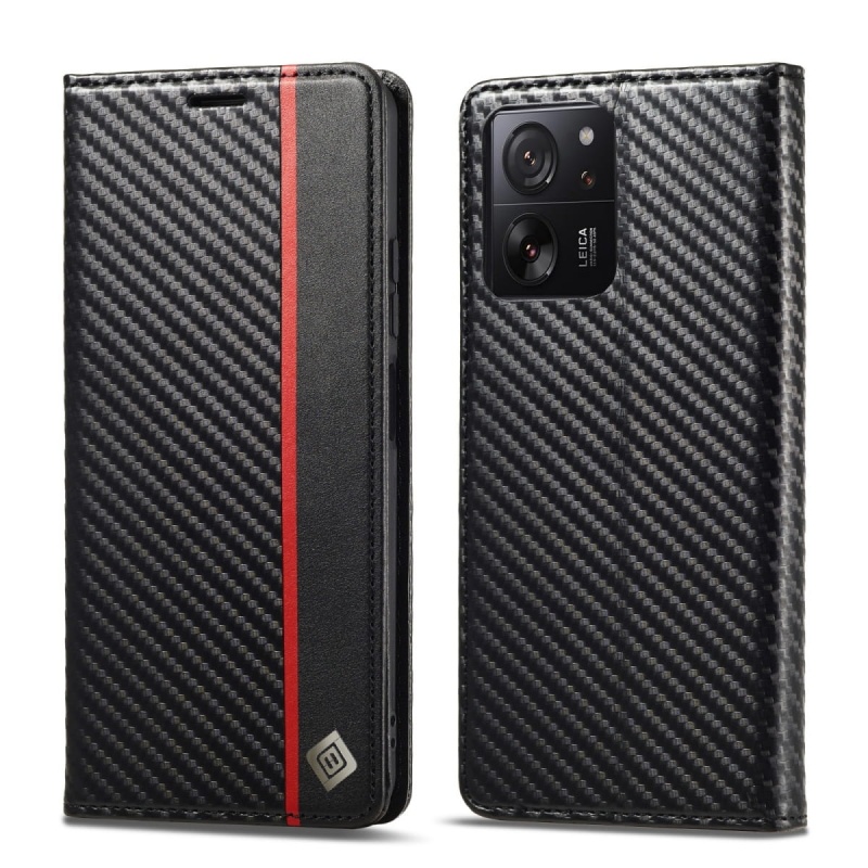 Etui / futerał Carbon Fiber Wallet do Xiaomi Redmi Note 14 5G