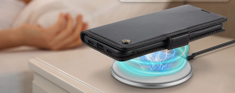 Etui Premium CaseMe Leather do Google Pixel 8 Pro - Czarny