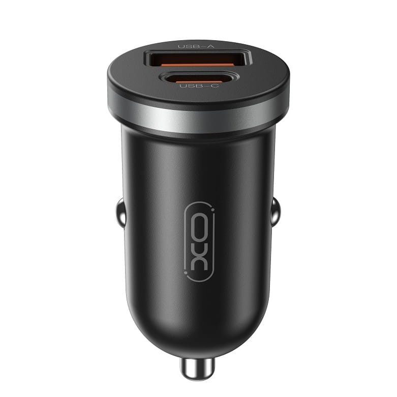 Ładowarka samochodowa XO CC56 - 30W Power Deliver - 2x USB - Czarna