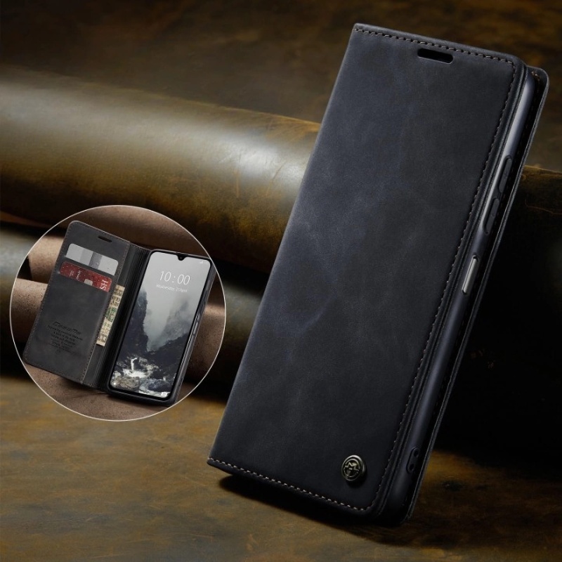 Etui z klapką CaseMe Soft do Xiaomi Redmi 14C - Czarny